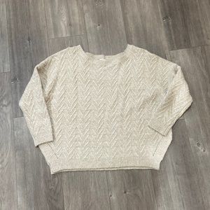 Pink lily off the shoulder sweater. Size XS worn 1 time